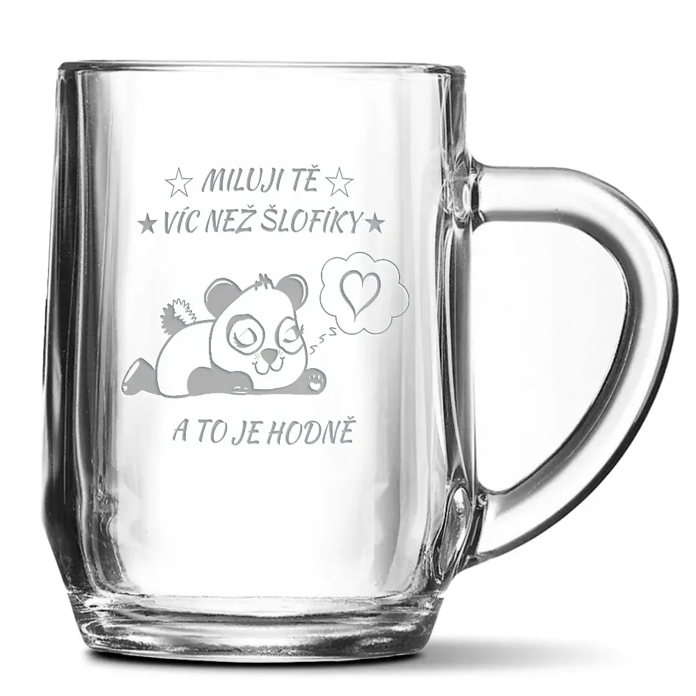 Půllitr Miluji tě víc než šlofíky: 0,5