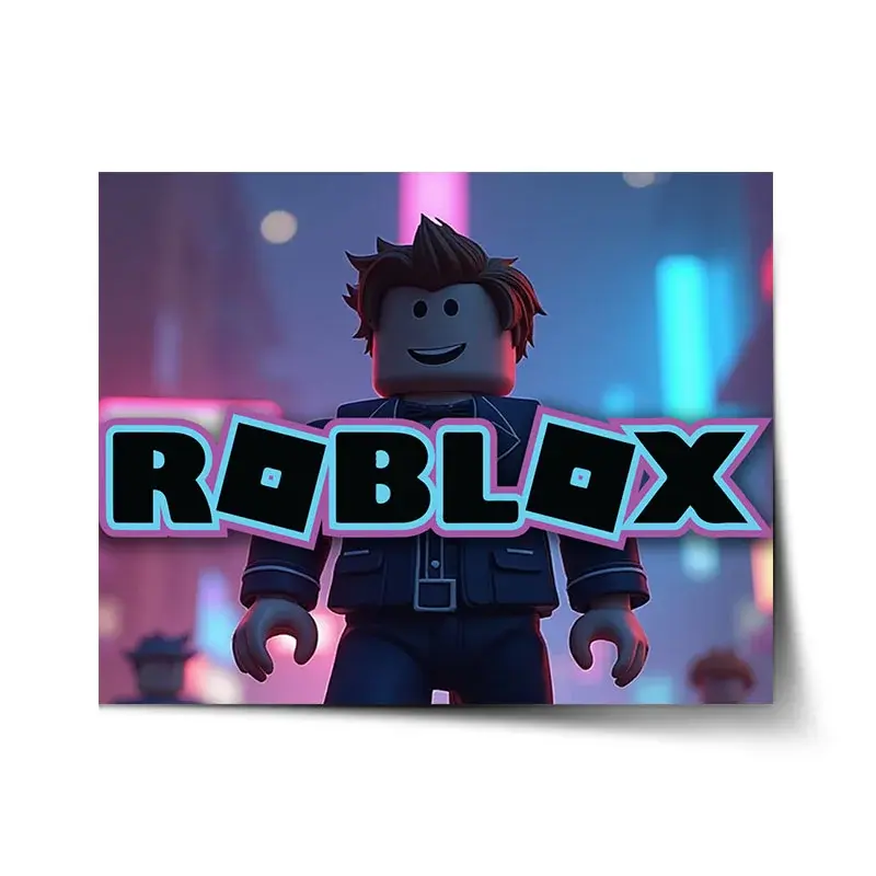 Plakát ROBLOX Neonové město - 120x80 cm