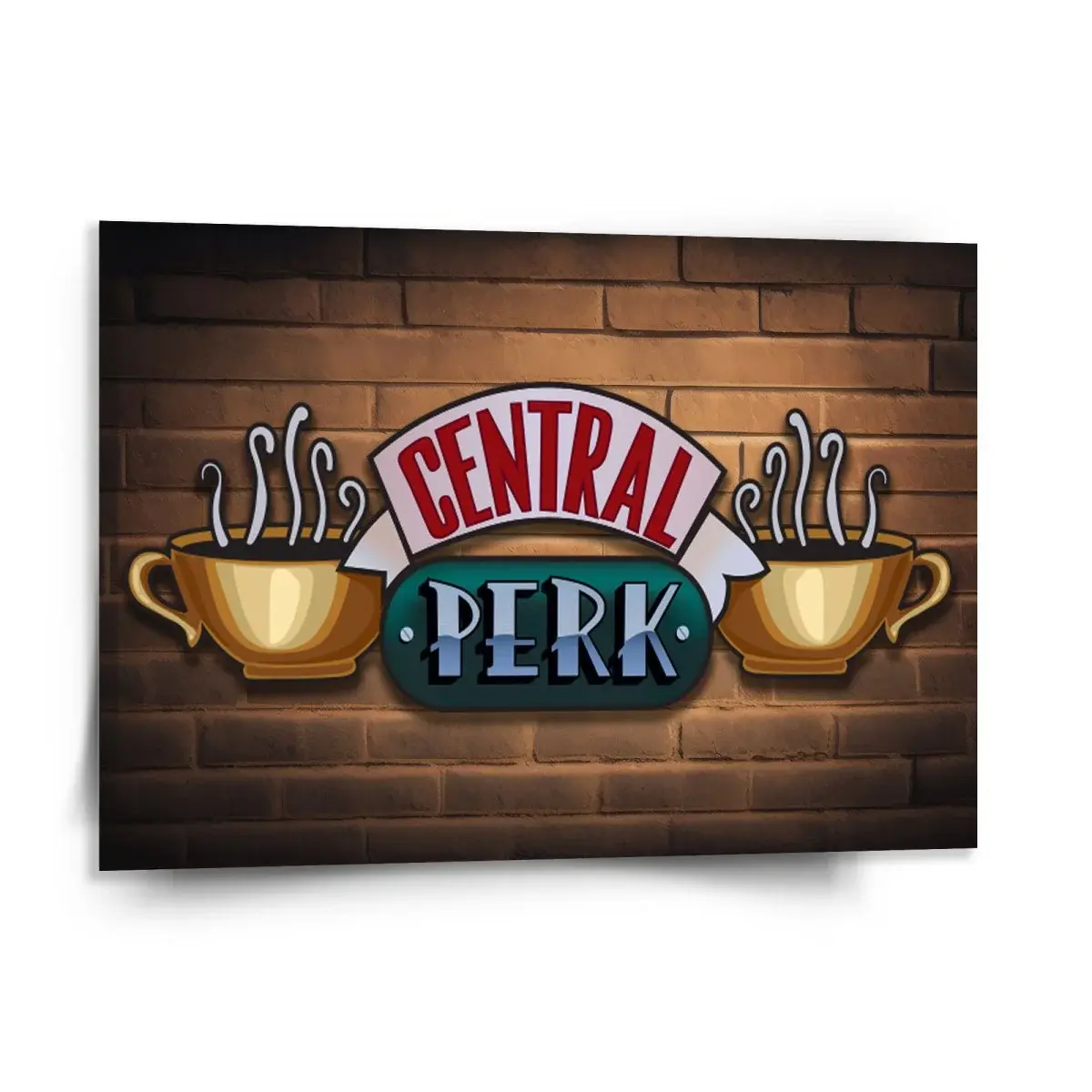 Obraz Seriál přátelé CENTRAL PERK Cihly - 150x110 cm