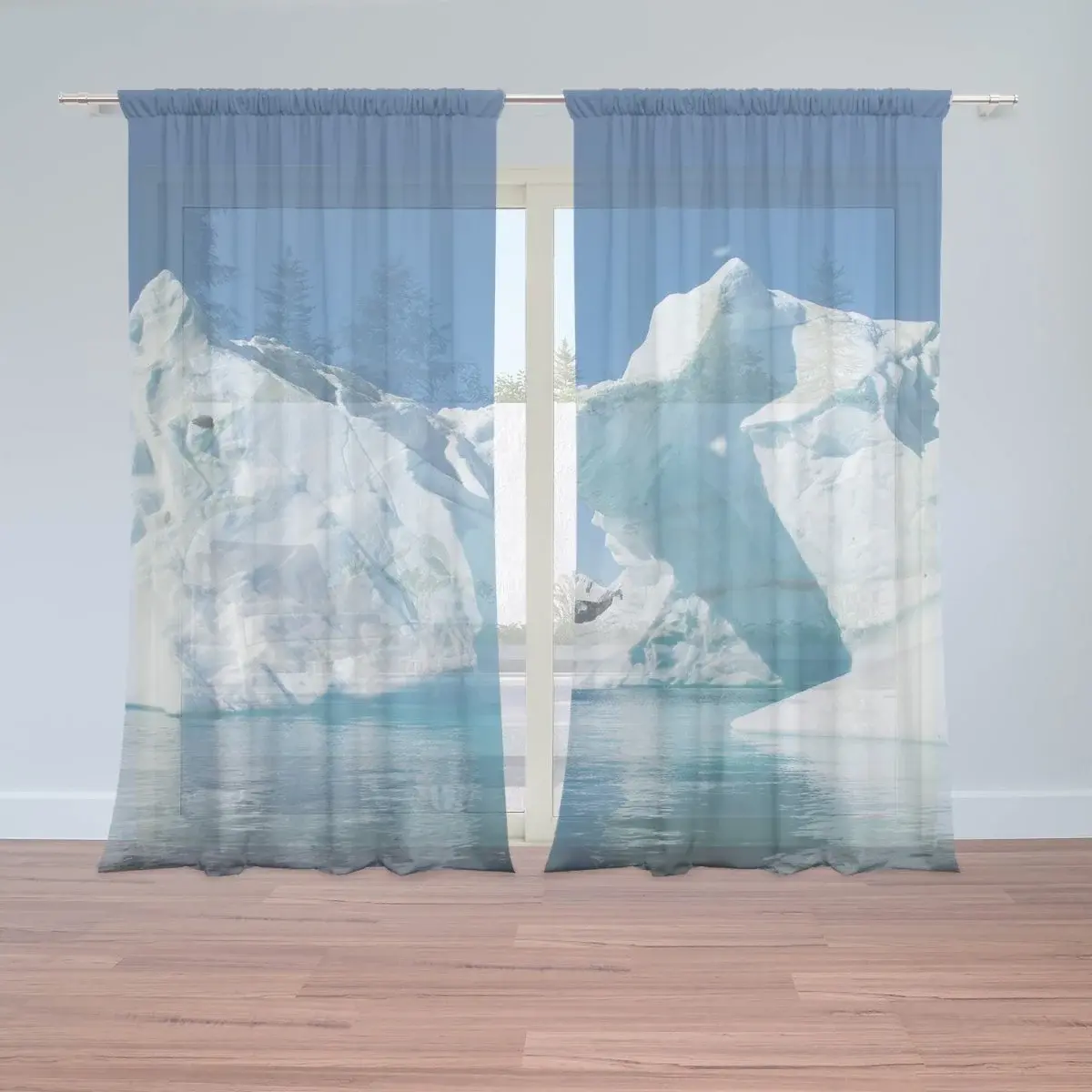 Záclony Ledovce: 2ks 150x250cm