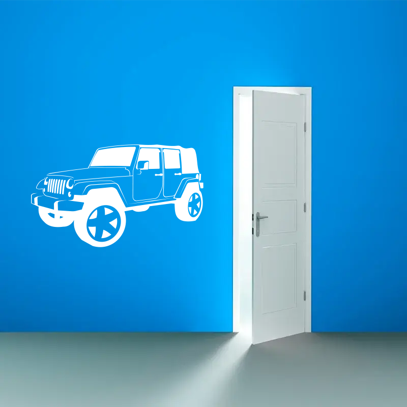 Samolepka na zeď: Jeep - 120x74 cm