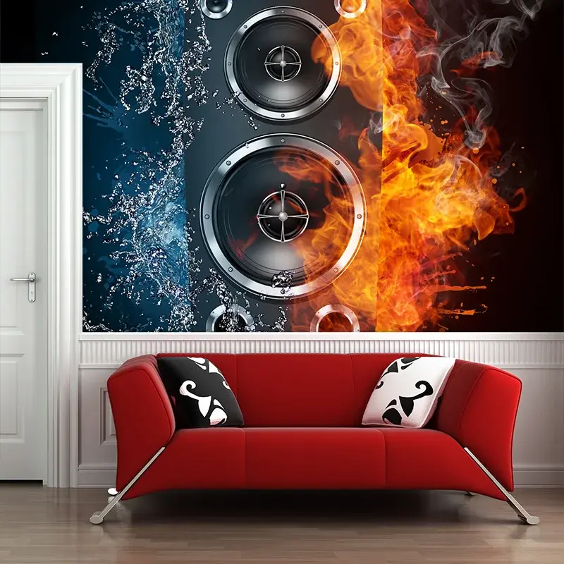 Tapeta Ohnivý reproduktor - 125x75 cm