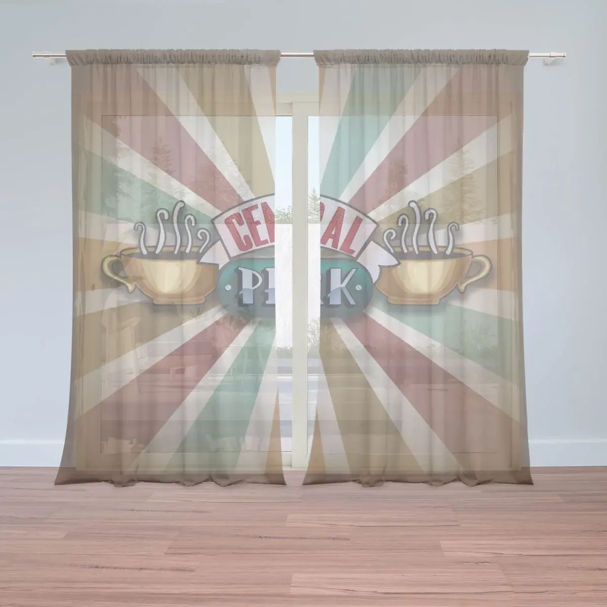Záclony Seriál přátelé CENTRAL PERK Abstrakce: 2ks 150x250cm
