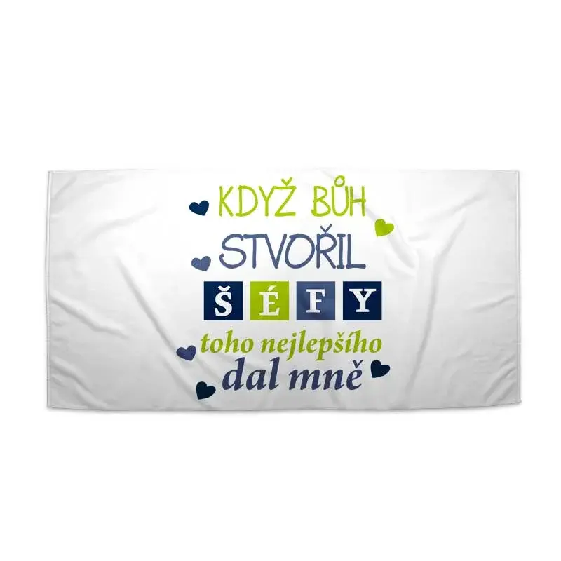 Ručník Když Bůh stvořil šéfy - 30x50 cm