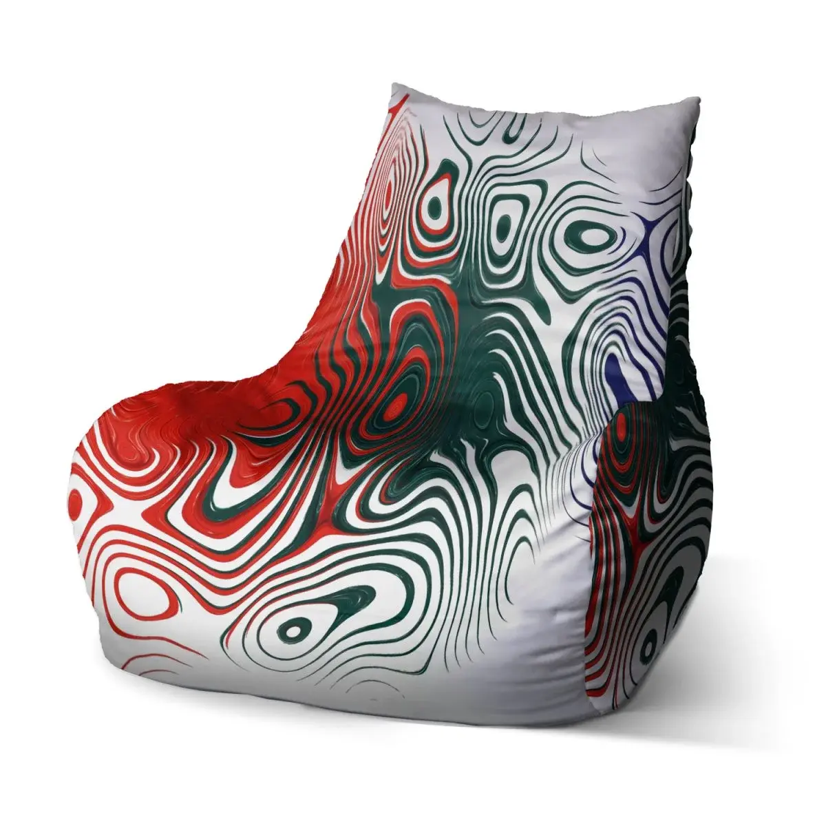 Sedací vak Bean Dvoubarevná abstrakce - 100 x 90 x 45 cm