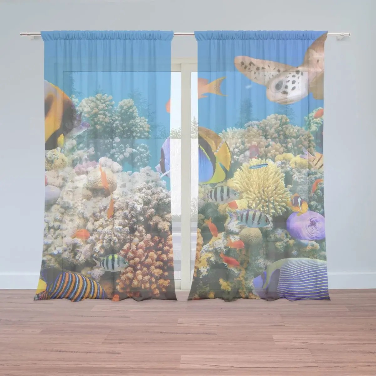 Záclony Korálový útes: 2ks 150x250cm