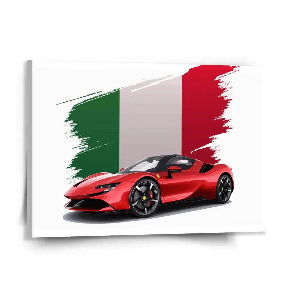 Obraz Ferrari Italská vlajka - 150x110 cm