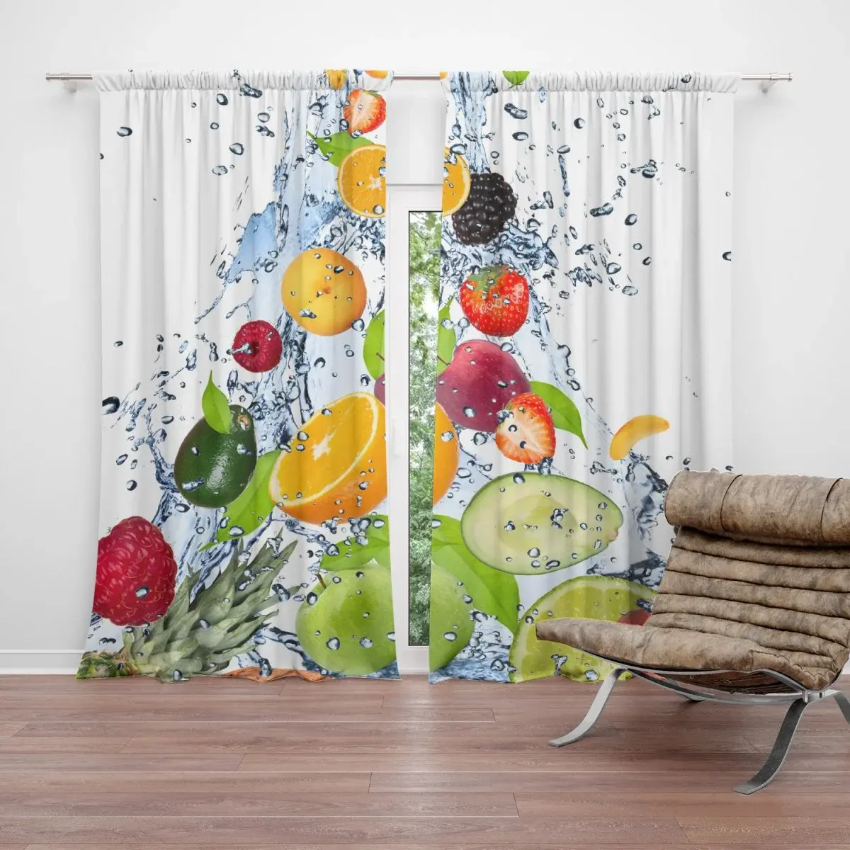 Závěs Ovoce: 2ks 140x250cm
