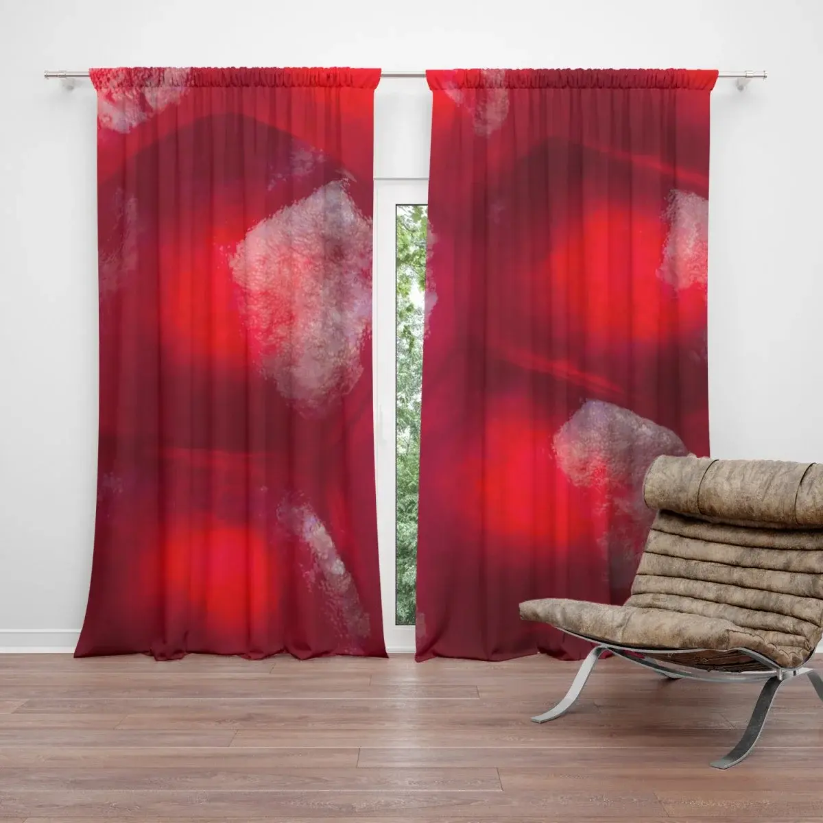 Závěs Granátové jablko: 2ks 140x250cm