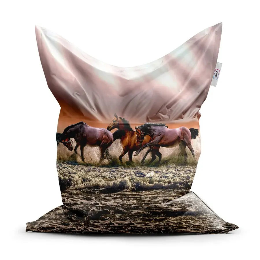 Sedací vak Classic Koně ve vodě - 200x140 cm