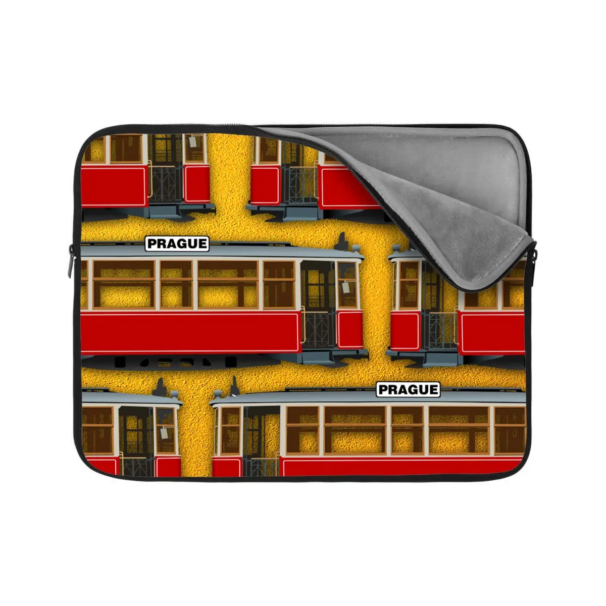 Obal na notebook Pražské historické tramvaje Žlutý Pattern - 13"