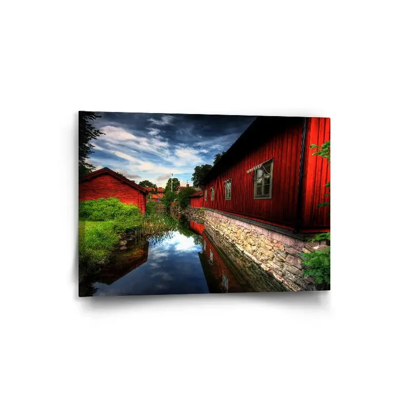Obraz Červený dům - 90x60 cm