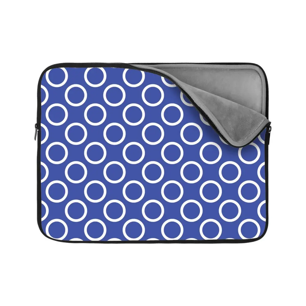 Obal na notebook Bílé kruhy na modré - 17"