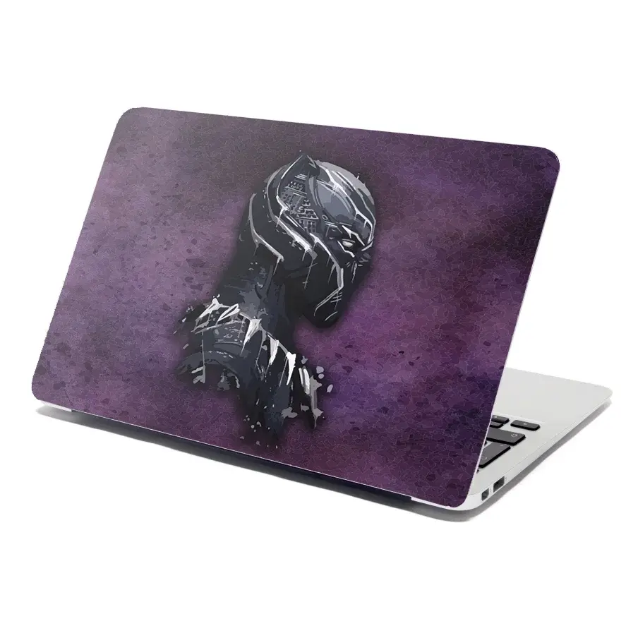 Samolepka na notebook BLACK PANTHER z profilu Fialový mlhavý - 38x26 cm