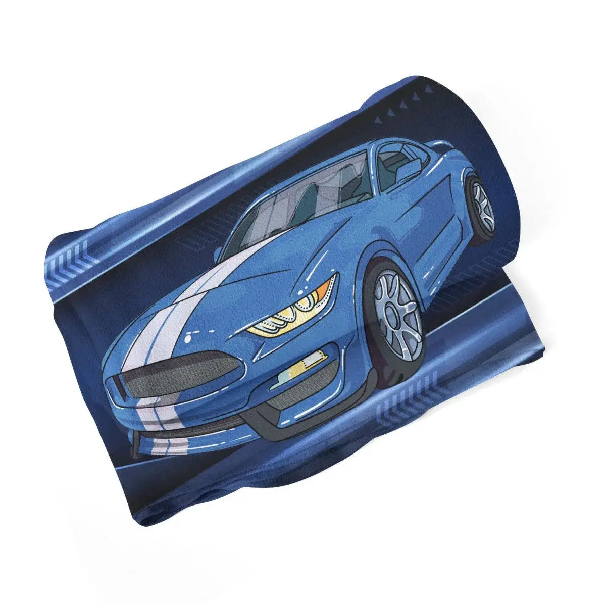 Deka Mustang Modré pozadí s pruhy - 190x140 cm