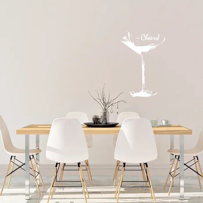 Samolepka na zeď: nápis Cheers - 82x120 cm