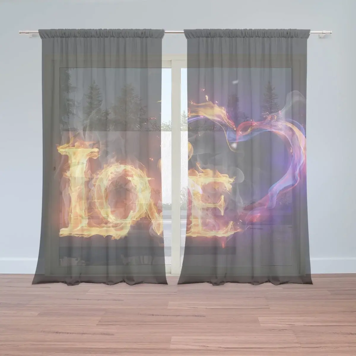 Záclony Love: 2ks 150x250cm