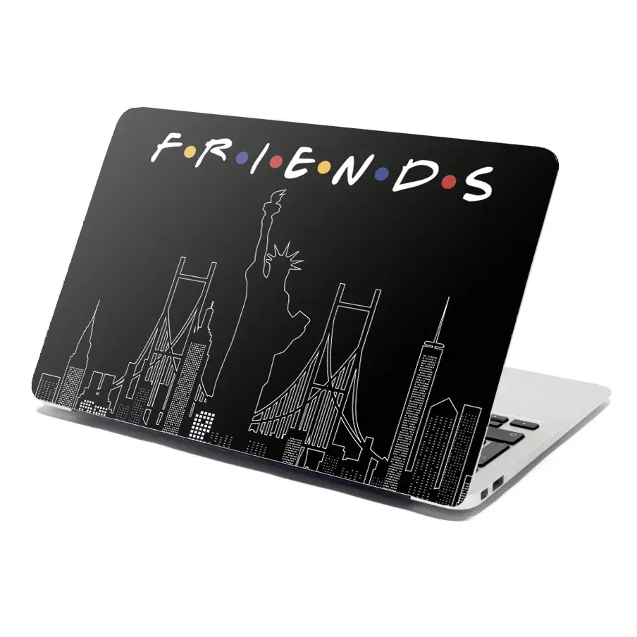 Samolepka na notebook Seriál Přátelé FRIENDS Obrysy - 38x26 cm