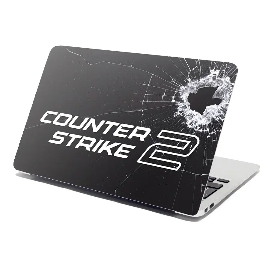 Samolepka na notebook Counter Strike 2 Průstřel - 38x26 cm