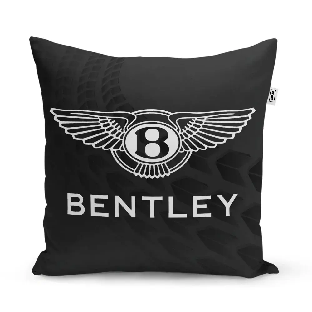 Polštář Logo Bentley Černý - 50x50 cm