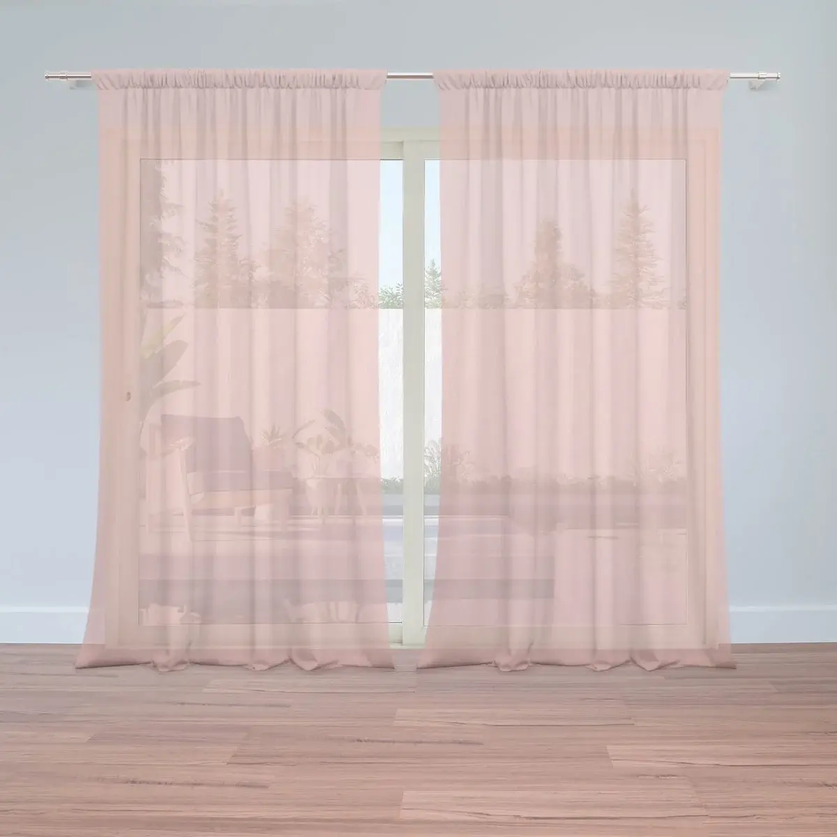 Záclony Lososová: 2ks 150x250cm