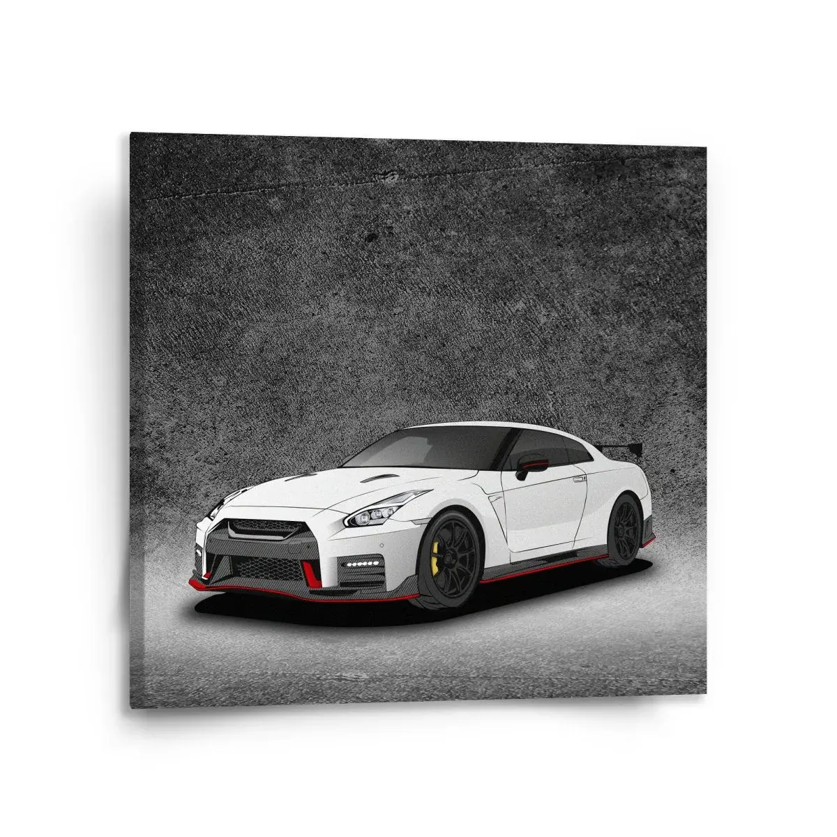 Obraz Nissan GTR 35 Šedý - 110x110 cm