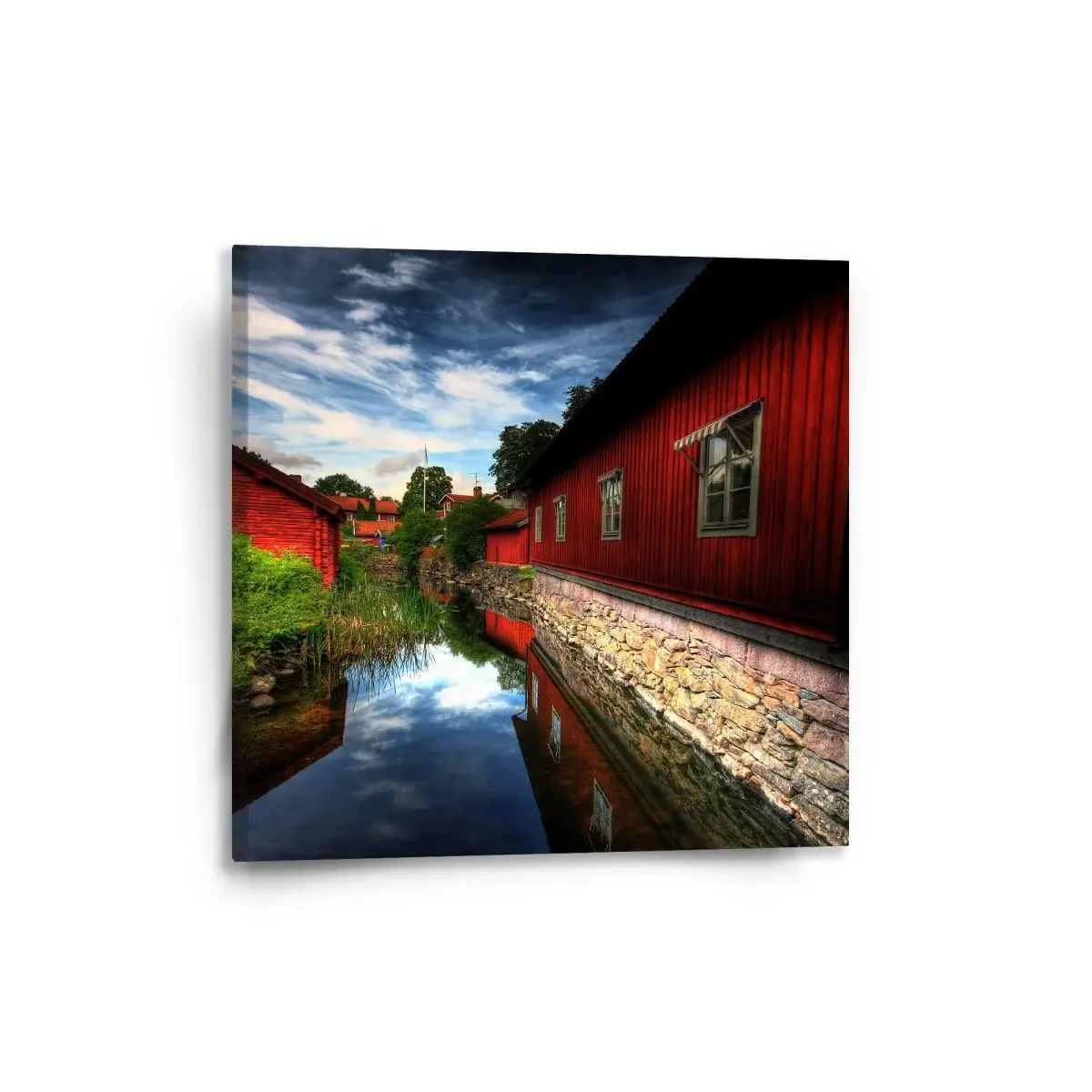 Obraz Červený dům - 50x50 cm