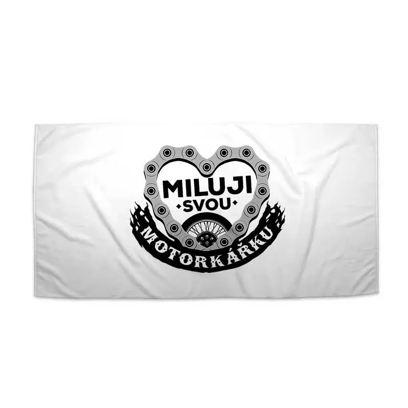 Ručník Miluji svou motorkářku - 70x140 cm