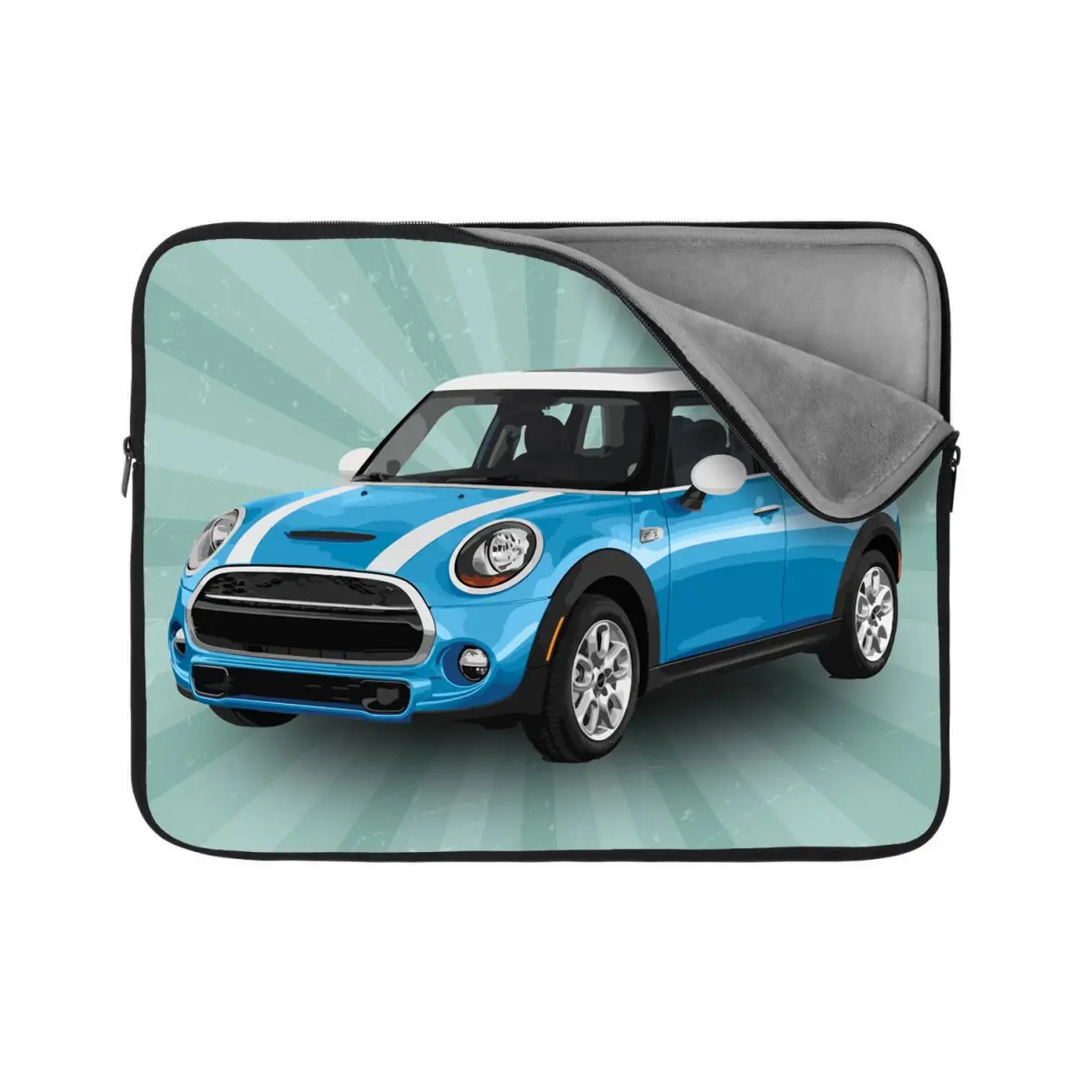 Obal na notebook Mini sedan Zelené pozadí - 13"