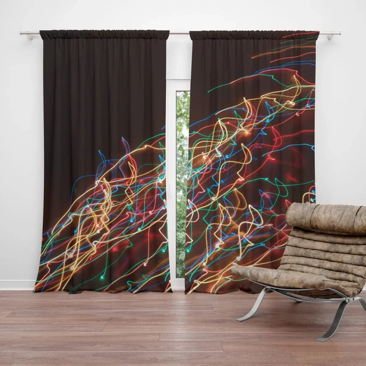 Závěs Světelný efekt: 2ks 140x250cm