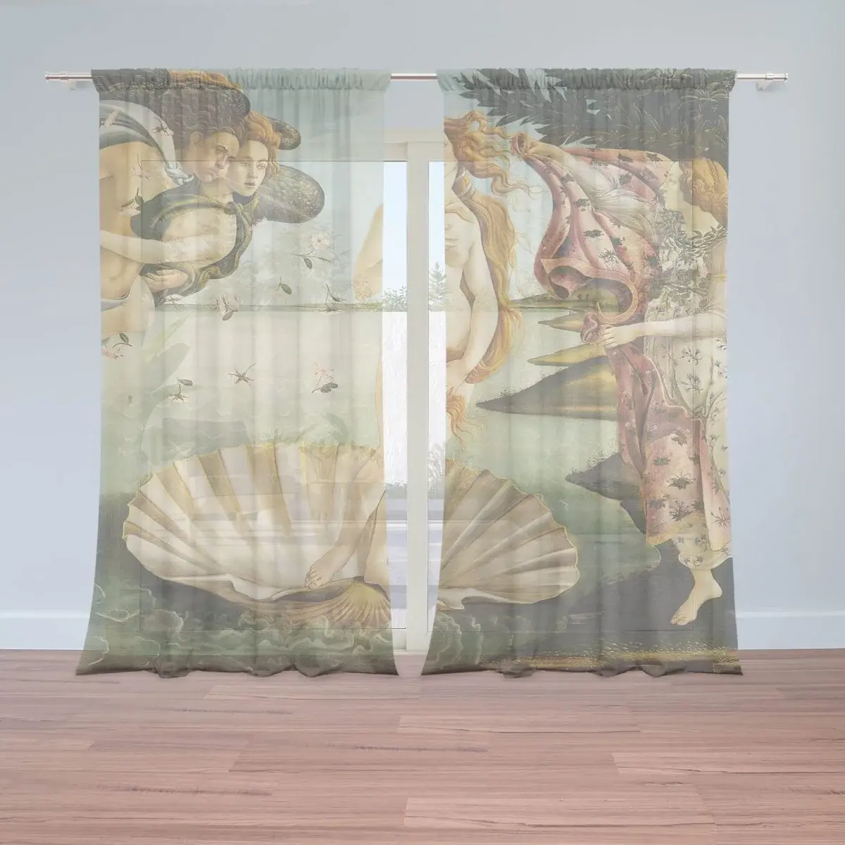 Záclony Zrození Venuše - Sandro Botticelli: 2ks 150x250cm