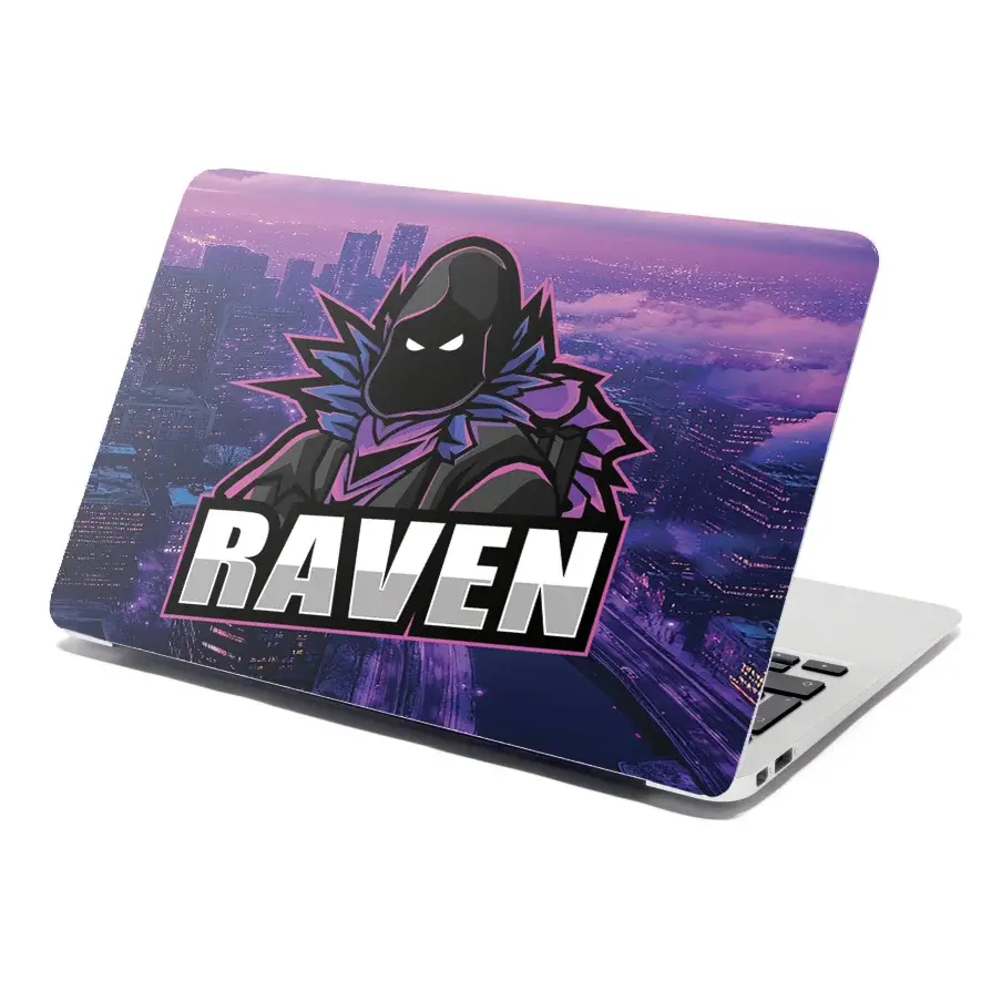 Samolepka na notebook FORTNITE RAVEN Steampunk město - 29x20 cm