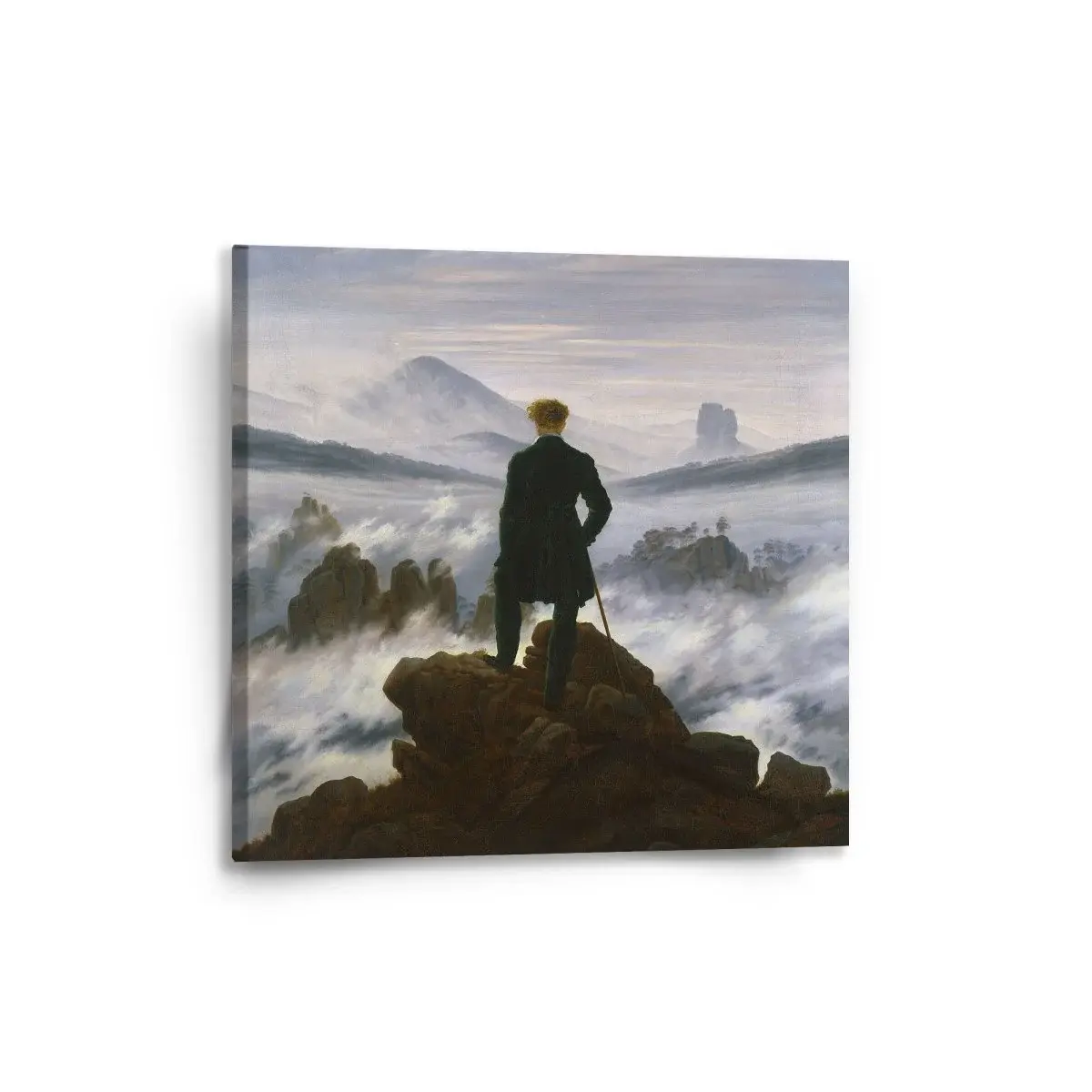 Obraz Poutník nad mořem mlhy - Caspar David Friedrich - 50x50 cm