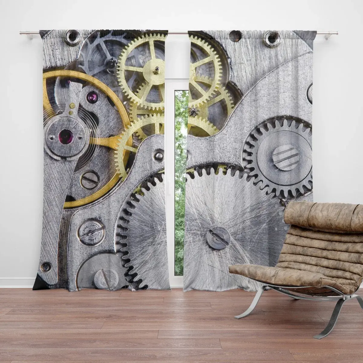 Závěs Hodinový strojek: 2ks 140x250cm