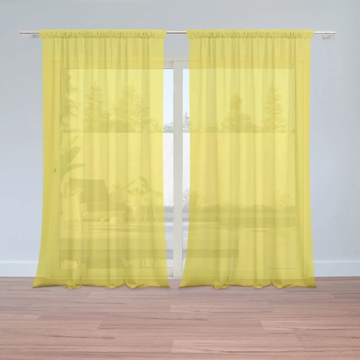 Záclony Žlutá 2: 2ks 150x250cm
