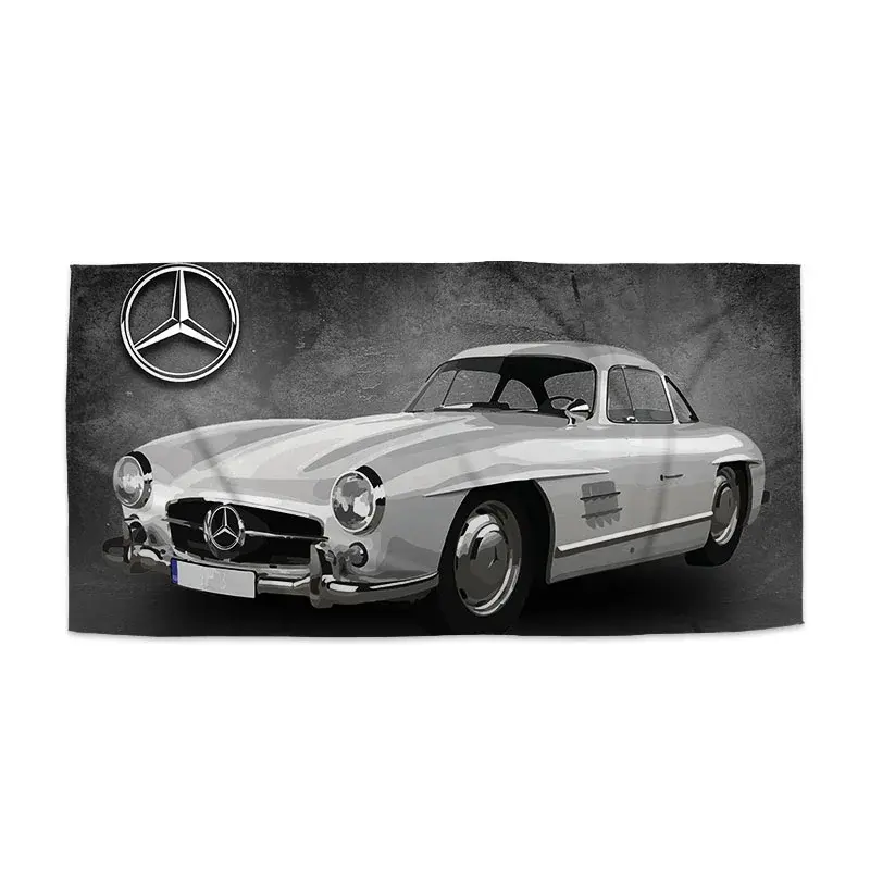 Ručník Mercedes-Benz 300 SL Šedé pozadí - 70x140 cm