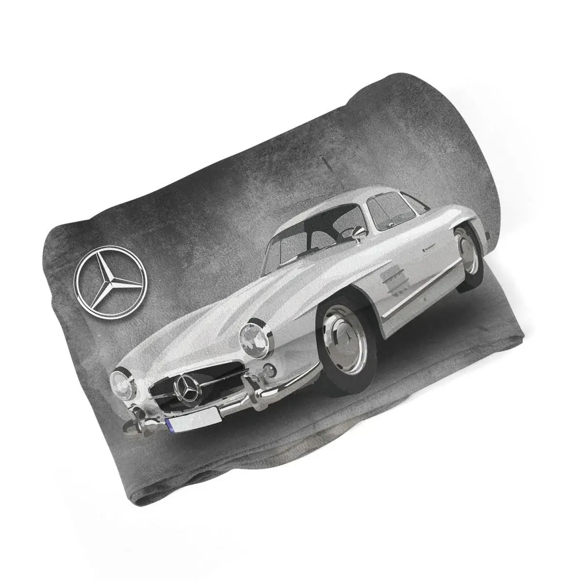 Deka Mercedes-Benz 300 SL Šedé pozadí - 150x120 cm