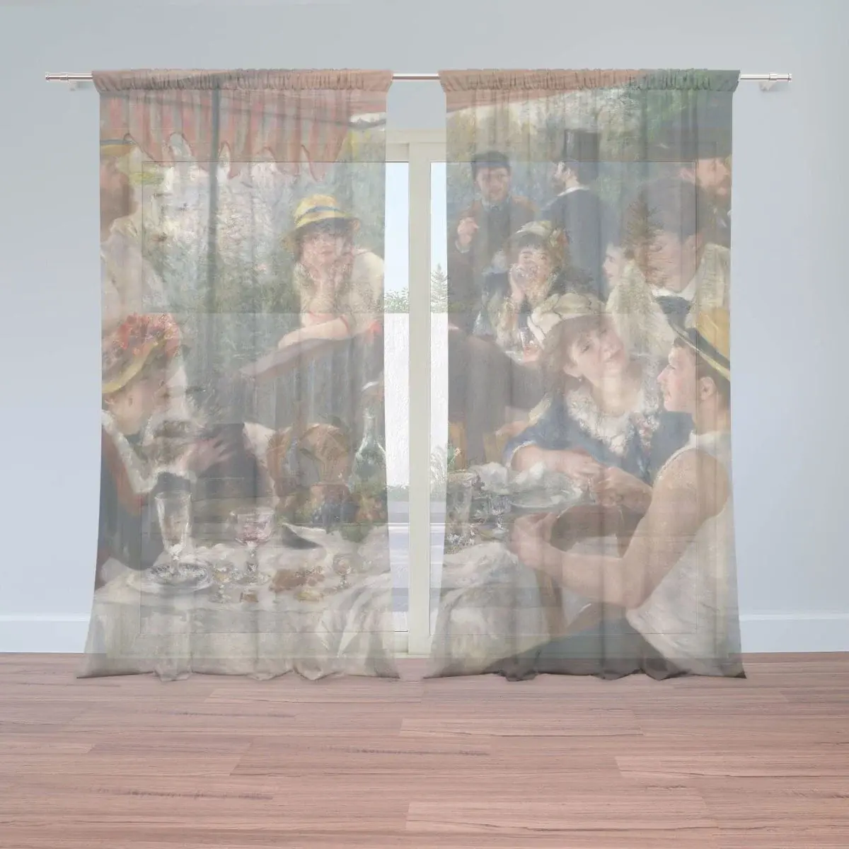 Záclony Snídaně veslařů - Auguste Renoir: 2ks 150x250cm