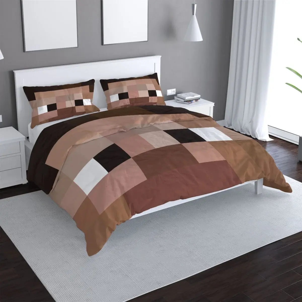 Povlečení Blocks Obličej - 140x220 / 90x70