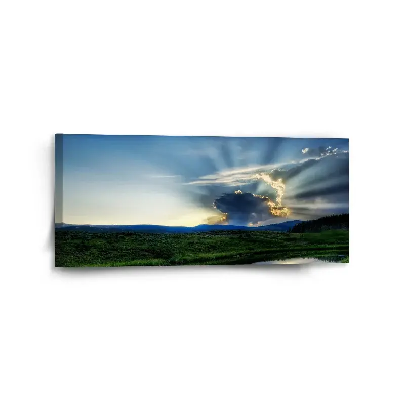 Obraz Mrak nad řekou - 110x50 cm