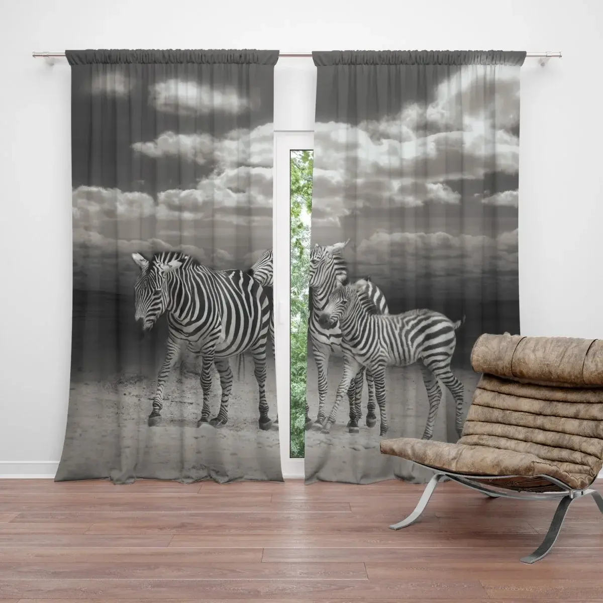 Závěs Zebry: 2ks 140x250cm