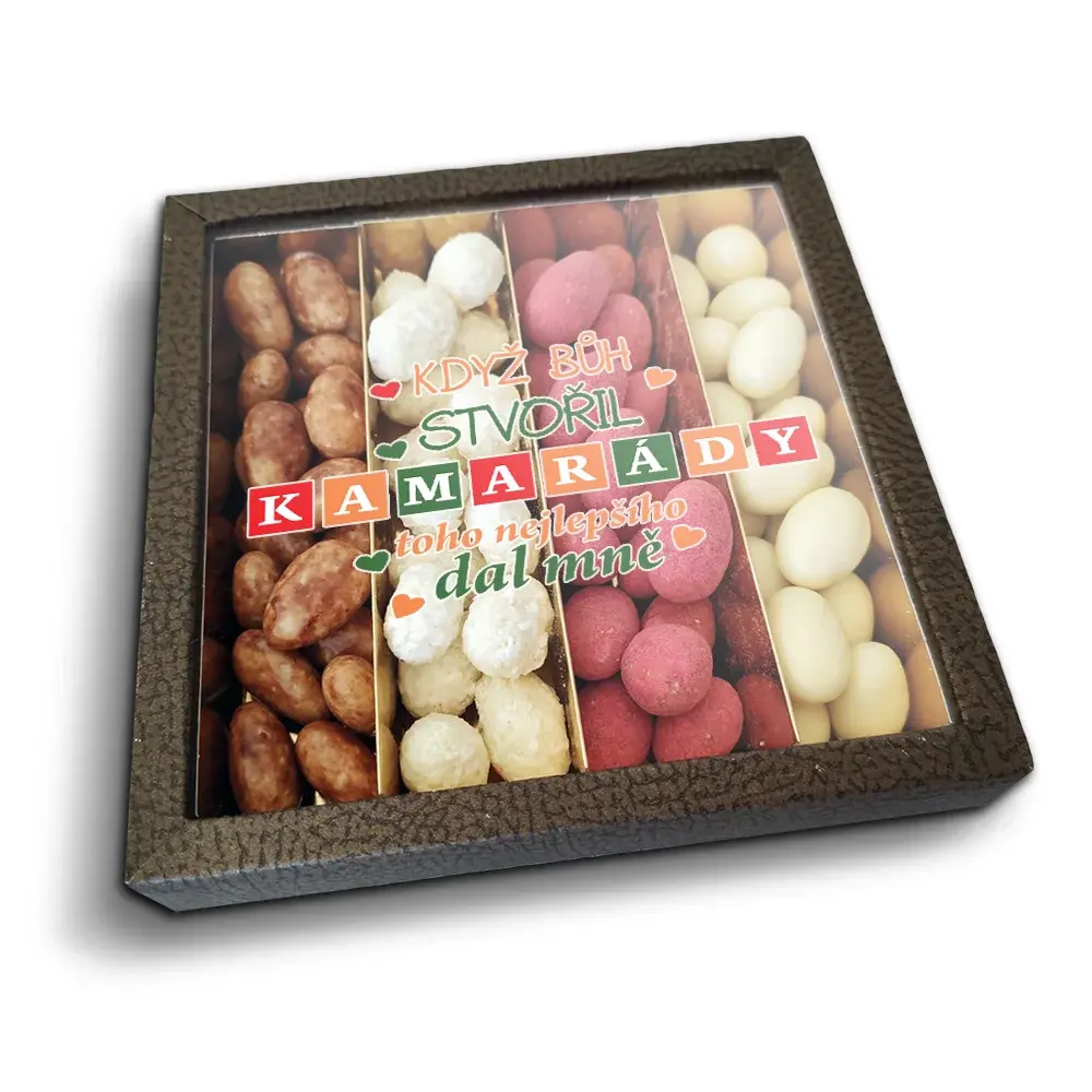 Mandle v čokoládě Když Bůh stvořil kamarády - 4x 80g