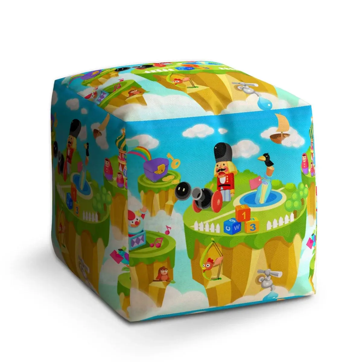 Taburet Cube Dětský motiv 2 - 40x40x40 cm