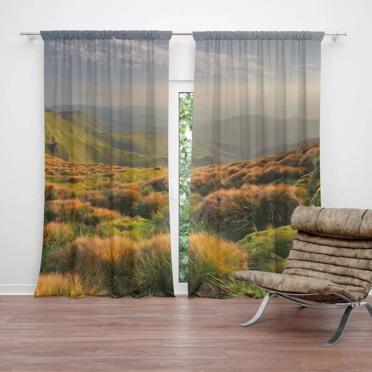 Závěs Travnatá krajina: 2ks 140x250cm