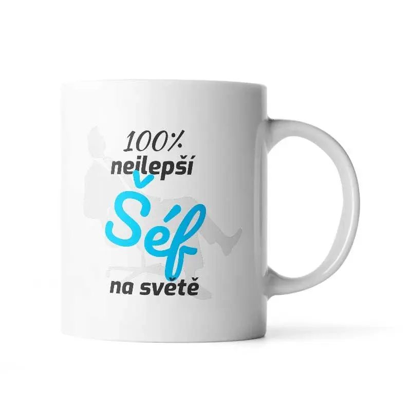 Hrnek 100% nejlepší šéf na světě - 890 ml - XXL