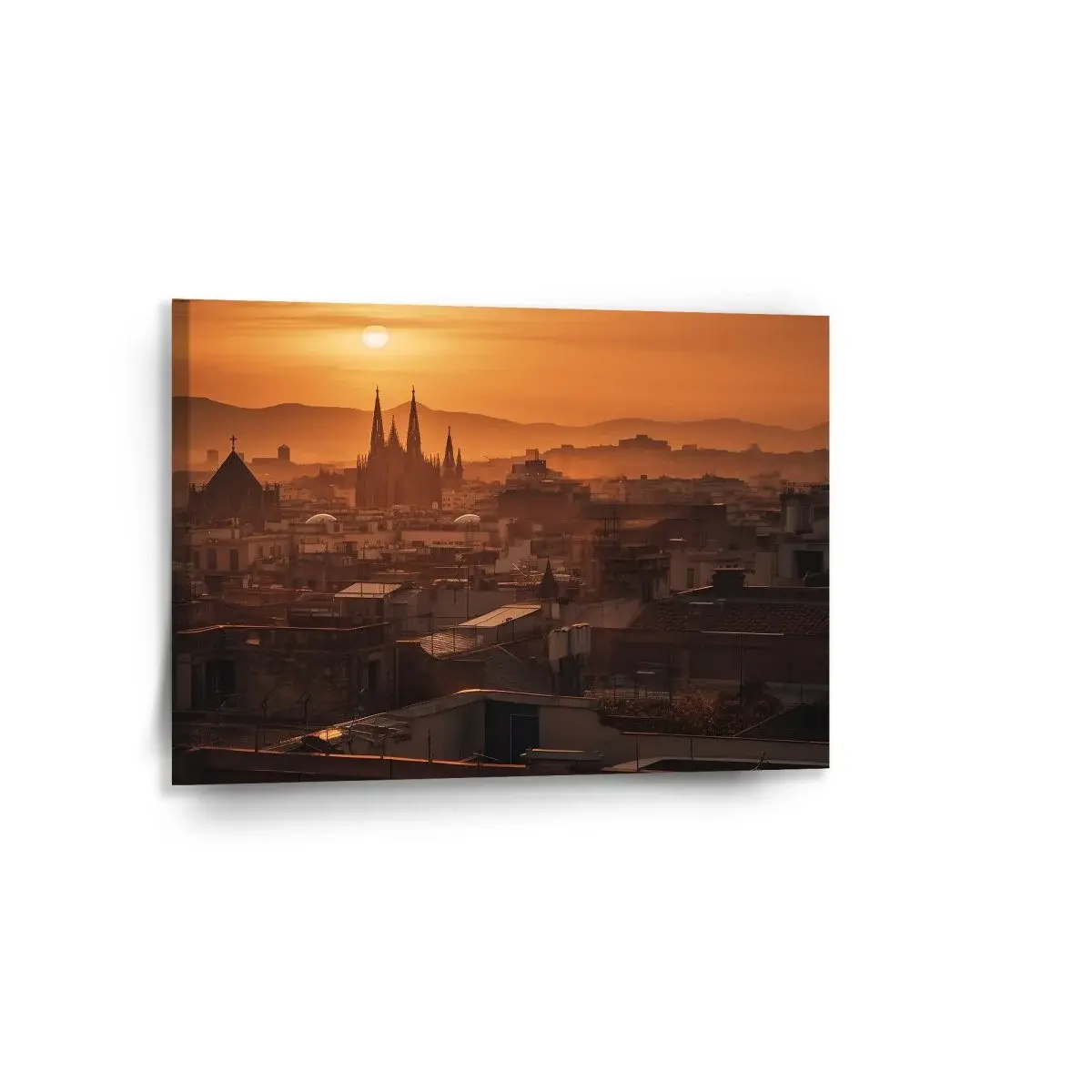 Obraz Barcelona Night Skyline - 90x60 cm