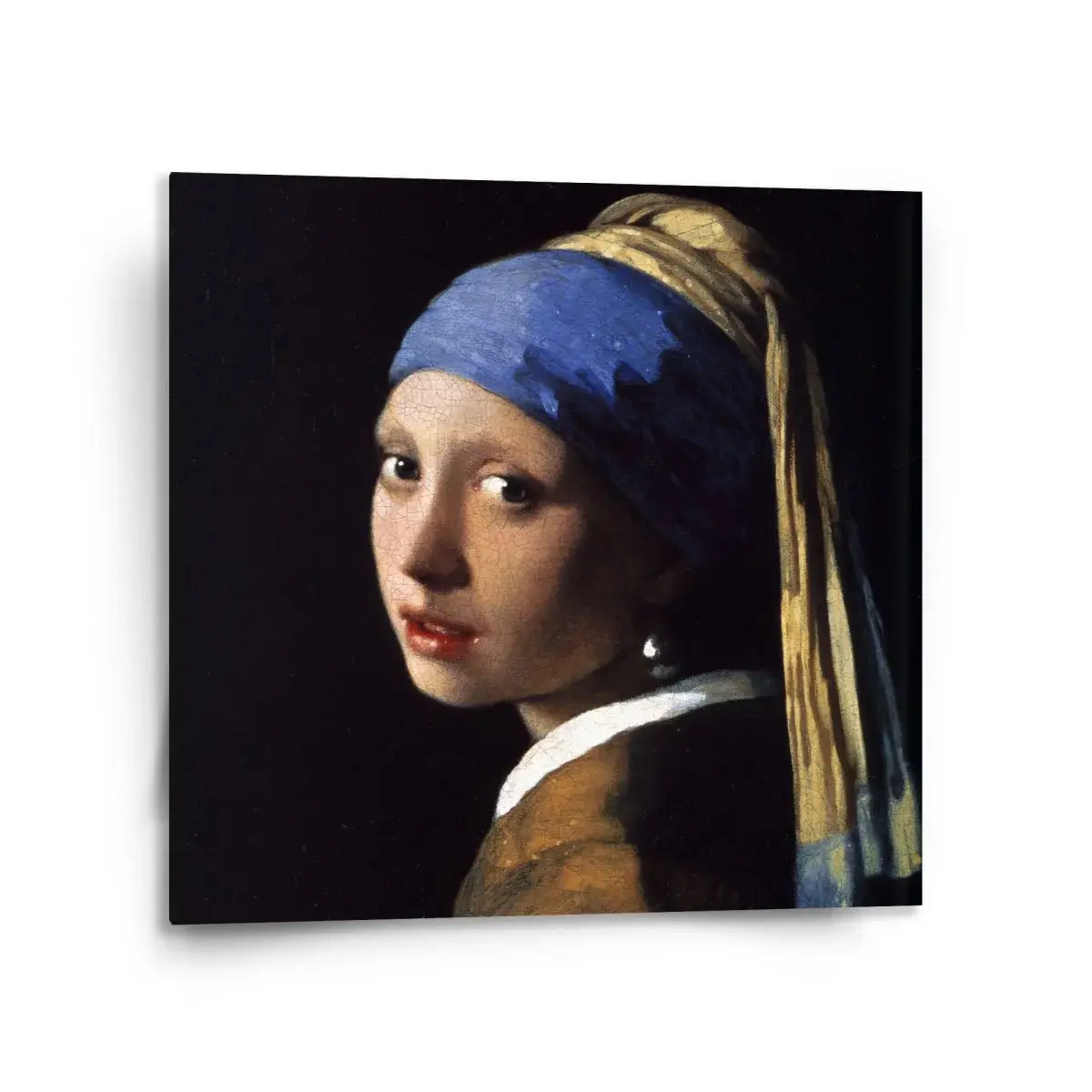 Obraz Dívka s perlou - Johannes Vermeer - 110x110 cm