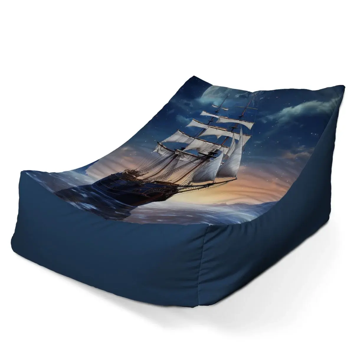 Sedací vak Lounge Plachetnice mezi horami - 80 x 95 x 50 cm