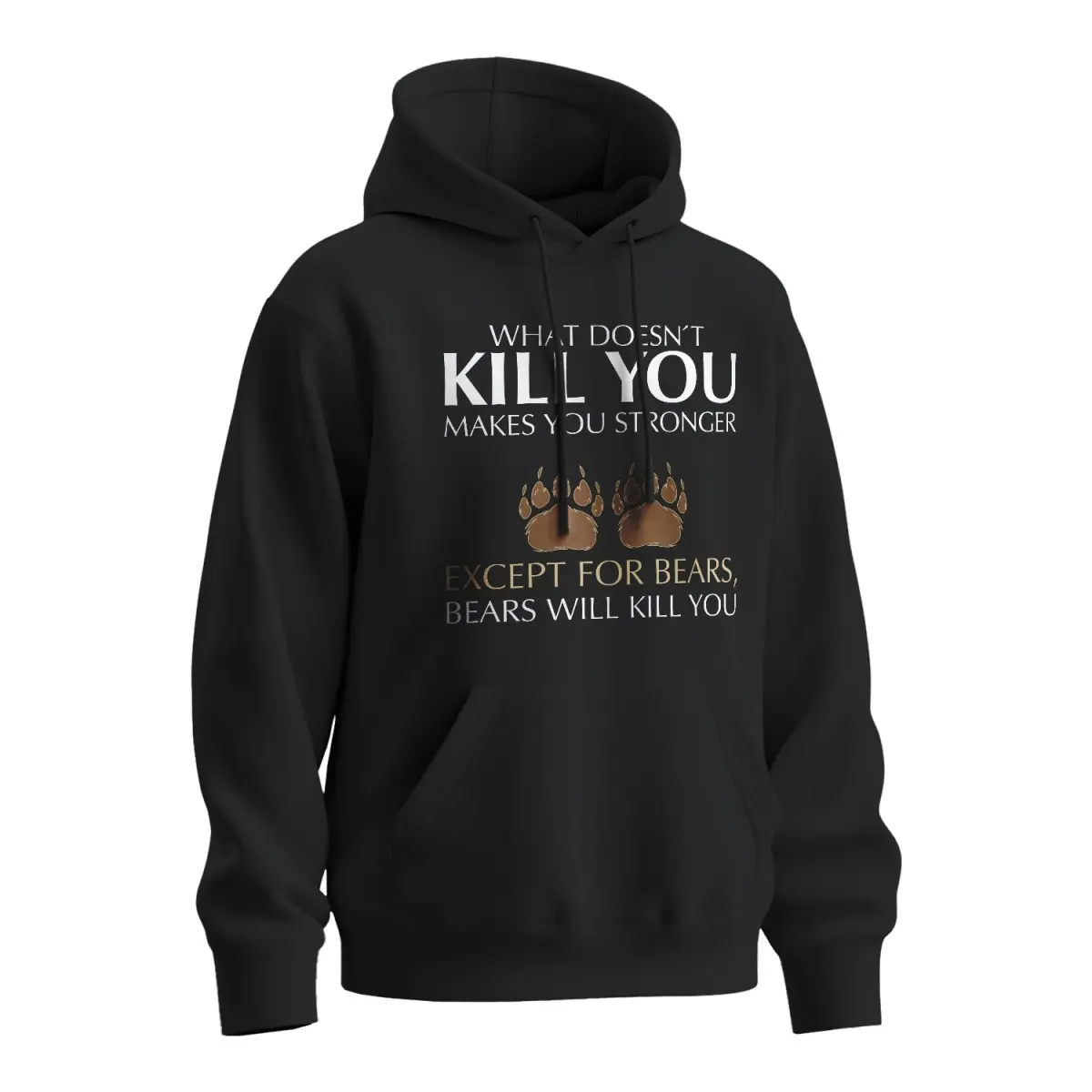 Mikina s potiskem What doesn’t KILL YOU, makes you STRONGER - černá 4XL