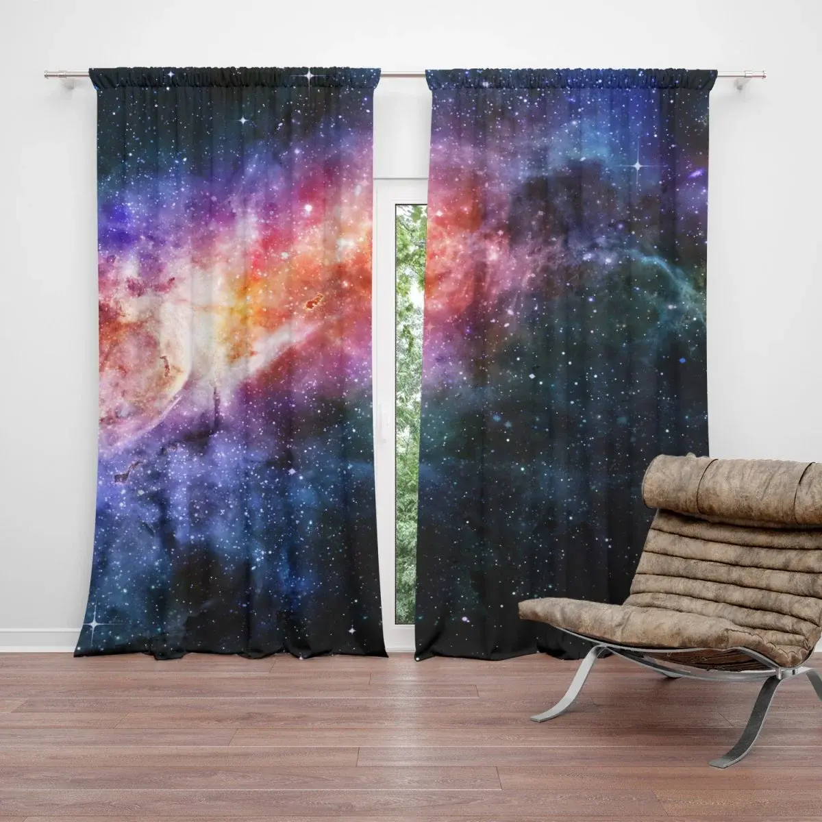 Závěs Vesmírná záře: 2ks 140x250cm